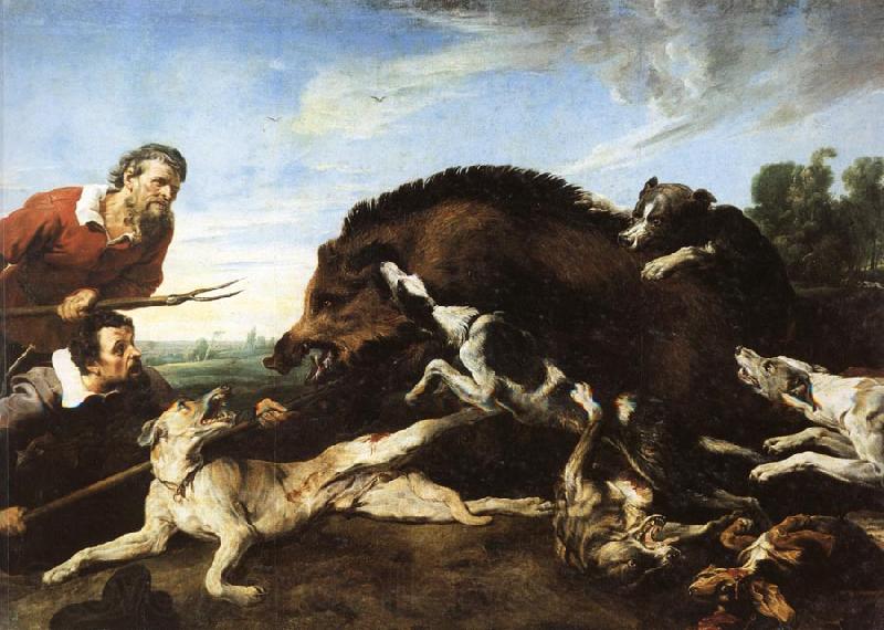 Frans Snyders Wild Boar Hunt Norge oil painting art
